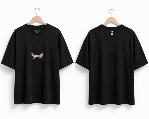 Over sized Cotton T-shirt - Black